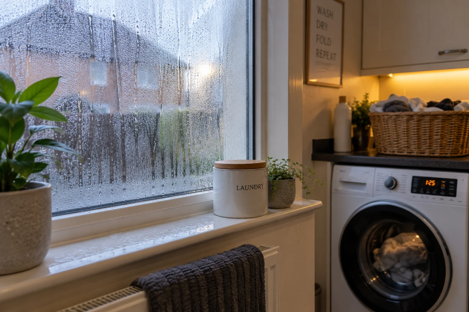 Washer Dryer Condensation and Why Your Kitchen Windows Stream Once the Heating Goes On